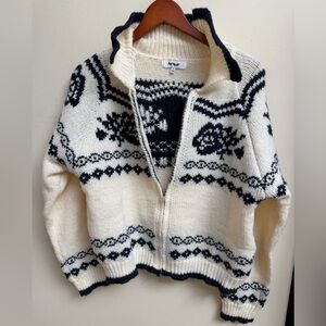 Jacqui The Label Faire Isle Cardigan Sweater